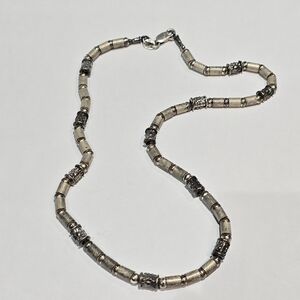 vintage sterling silver 925 beads and spacers necklace